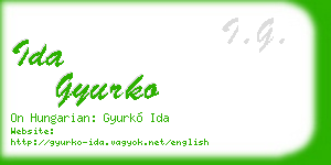 ida gyurko business card